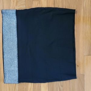 Black and Silver Pencil Skirt
